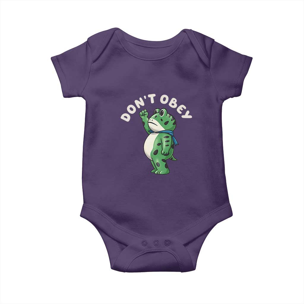 Portland Frog Baby Onesie Don't Obey Inflatable Costume Protest - Wonder Print Shop