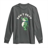 Portland Frog Long Sleeve Shirt Don't Obey Inflatable Costume Protest - Wonder Print Shop