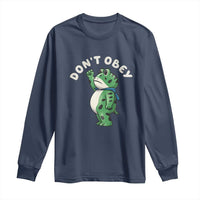 Portland Frog Long Sleeve Shirt Don't Obey Inflatable Costume Protest - Wonder Print Shop