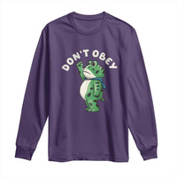 Portland Frog Long Sleeve Shirt Don't Obey Inflatable Costume Protest - Wonder Print Shop