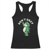 Portland Frog Racerback Tank Top Don't Obey Inflatable Costume Protest - Wonder Print Shop