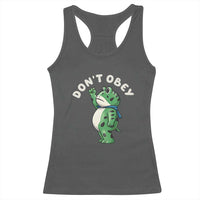 Portland Frog Racerback Tank Top Don't Obey Inflatable Costume Protest - Wonder Print Shop