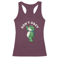 Portland Frog Racerback Tank Top Don't Obey Inflatable Costume Protest - Wonder Print Shop