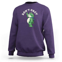 Portland Frog Sweatshirt Don't Obey Inflatable Costume Protest - Wonder Print Shop