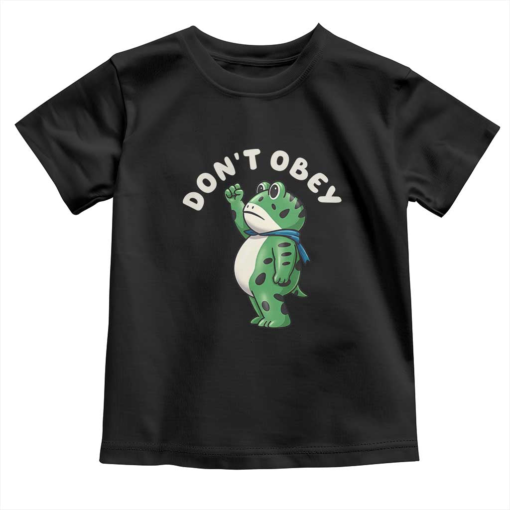Portland Frog Toddler T Shirt Don't Obey Inflatable Costume Protest - Wonder Print Shop
