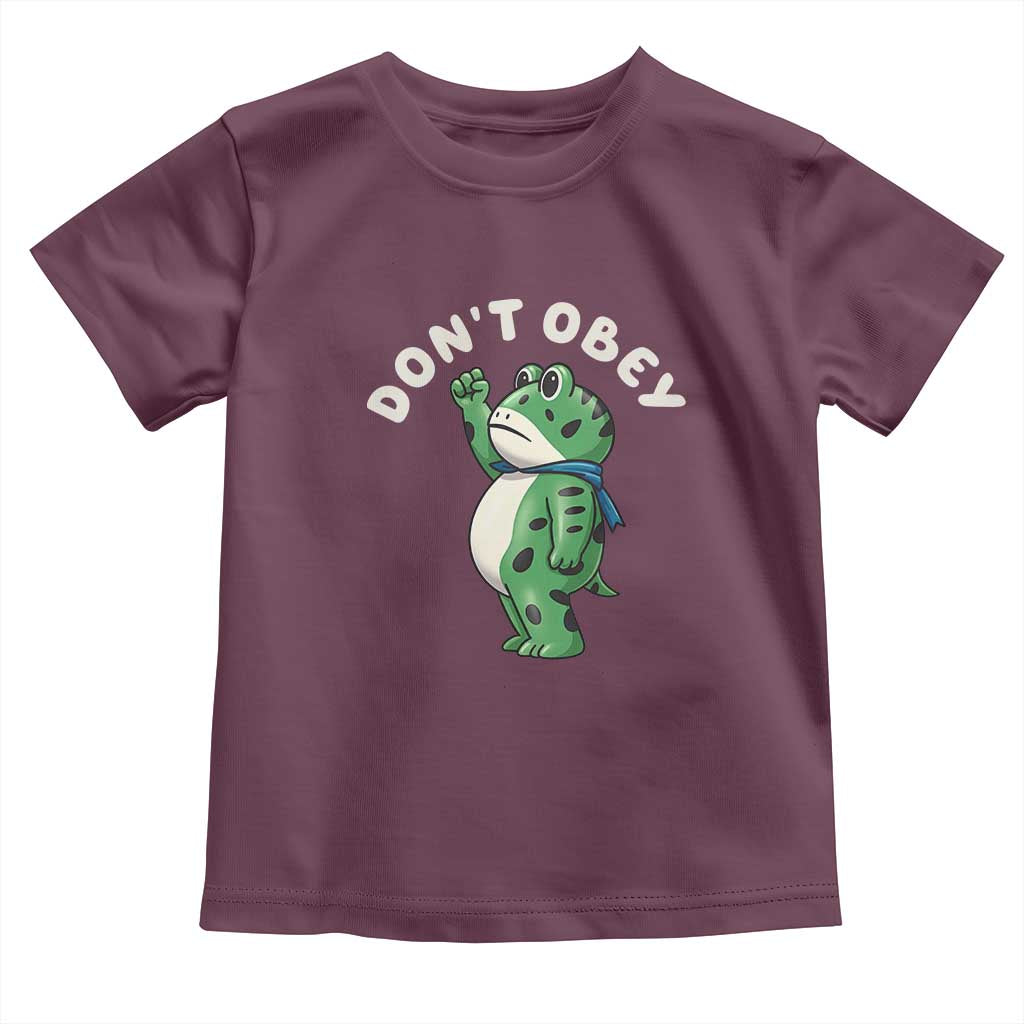 Portland Frog Toddler T Shirt Don't Obey Inflatable Costume Protest - Wonder Print Shop