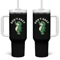 Portland Frog Tumbler With Handle Don't Obey Inflatable Costume Protest - Wonder Print Shop