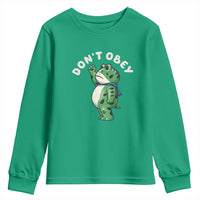Portland Frog Youth Sweatshirt Don't Obey Inflatable Costume Protest - Wonder Print Shop