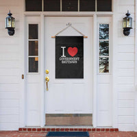 I Love Government Shutdown Garden Flag Libertarian Anarchist - Wonder Print Shop