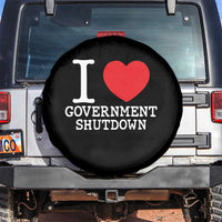 I Love Government Shutdown Spare Tire Cover Libertarian Anarchist - Wonder Print Shop