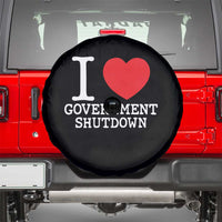 I Love Government Shutdown Spare Tire Cover Libertarian Anarchist - Wonder Print Shop