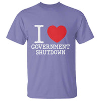 I Love Government Shutdown T Shirt Libertarian Anarchist - Wonder Print Shop