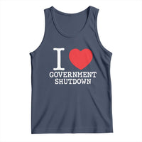 I Love Government Shutdown Tank Top Libertarian Anarchist - Wonder Print Shop