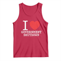 I Love Government Shutdown Tank Top Libertarian Anarchist - Wonder Print Shop
