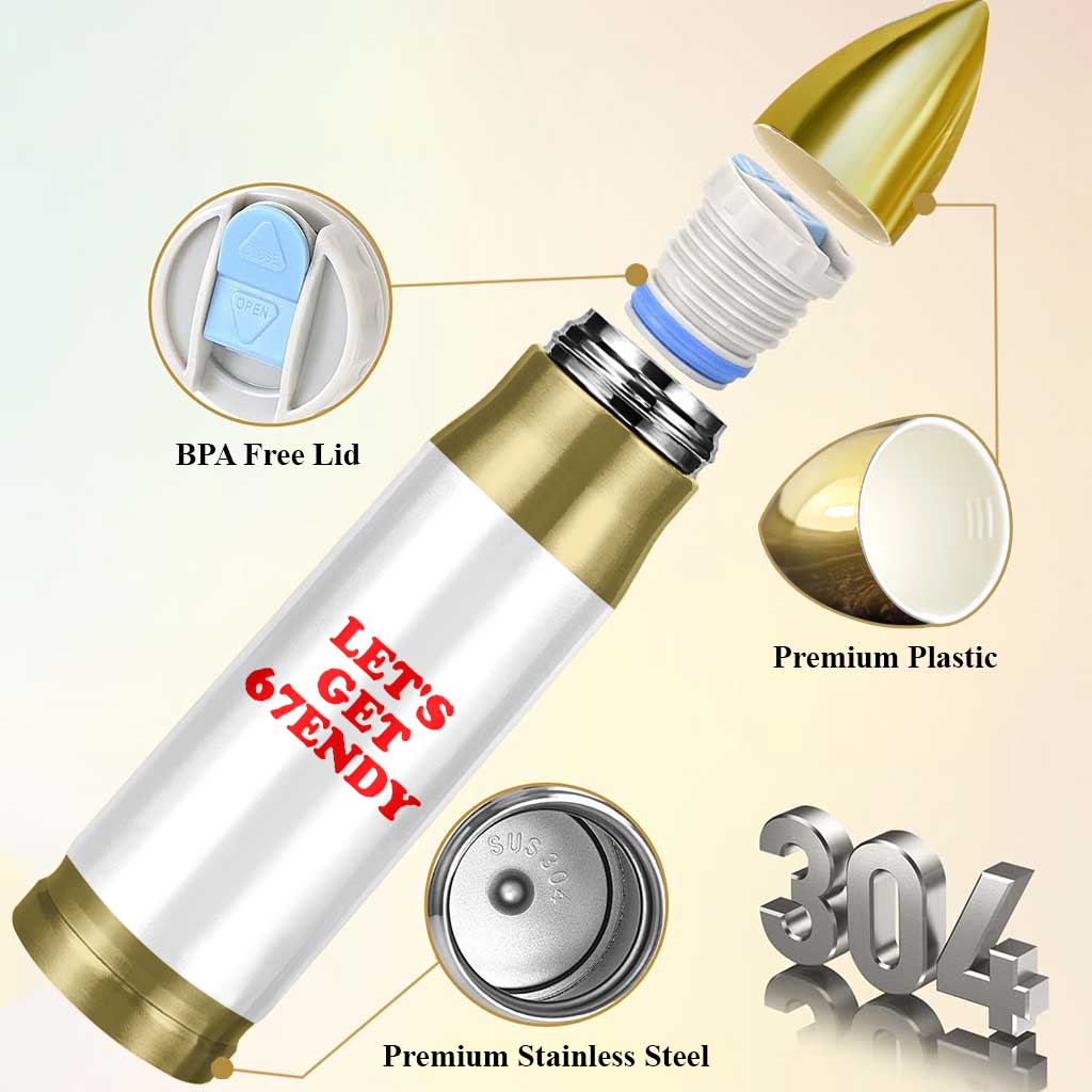 Let's Get Sendy 67 Bullet Tumbler Funny 6 7 Six Seven 6 7endy Meme - Wonder Print Shop