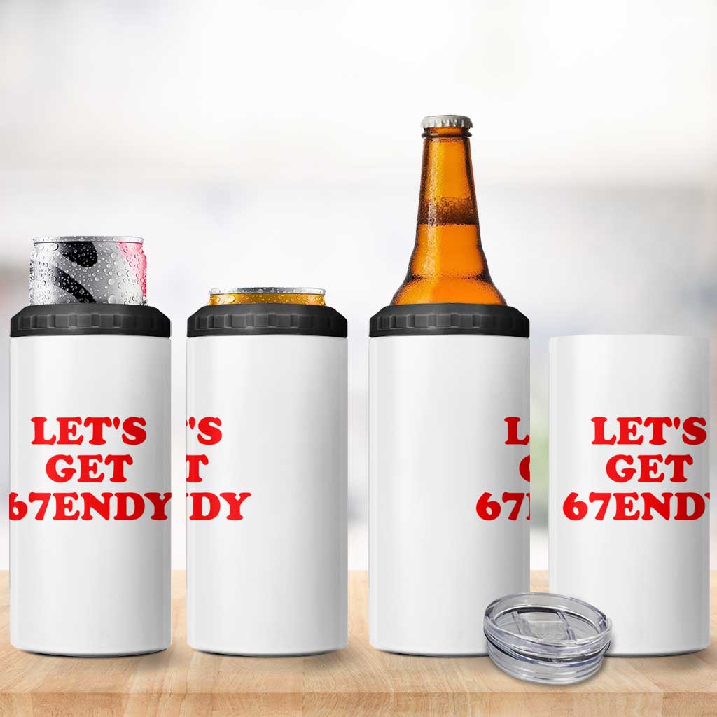 Let's Get Sendy 67 4 in 1 Can Cooler Tumbler Funny 6 7 Six Seven 6 7endy Meme - Wonder Print Shop