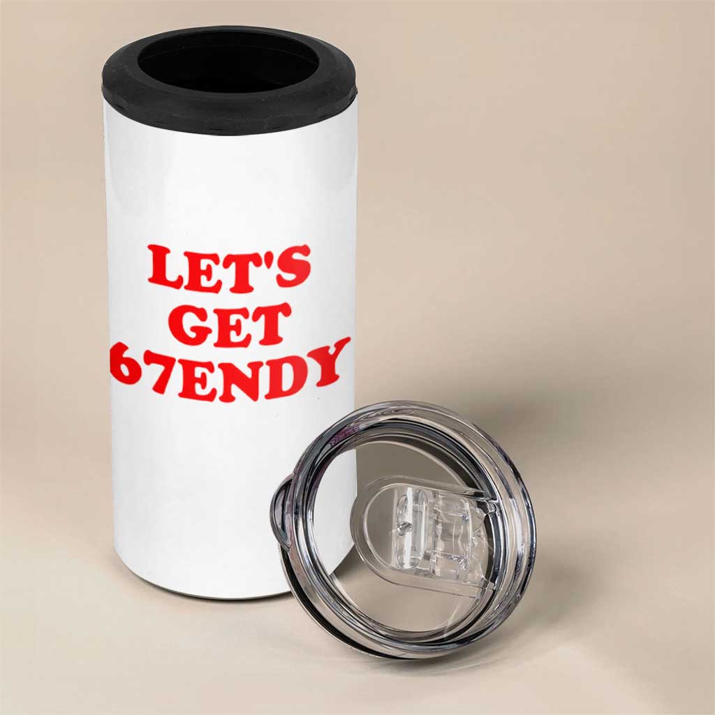Let's Get Sendy 67 4 in 1 Can Cooler Tumbler Funny 6 7 Six Seven 6 7endy Meme - Wonder Print Shop
