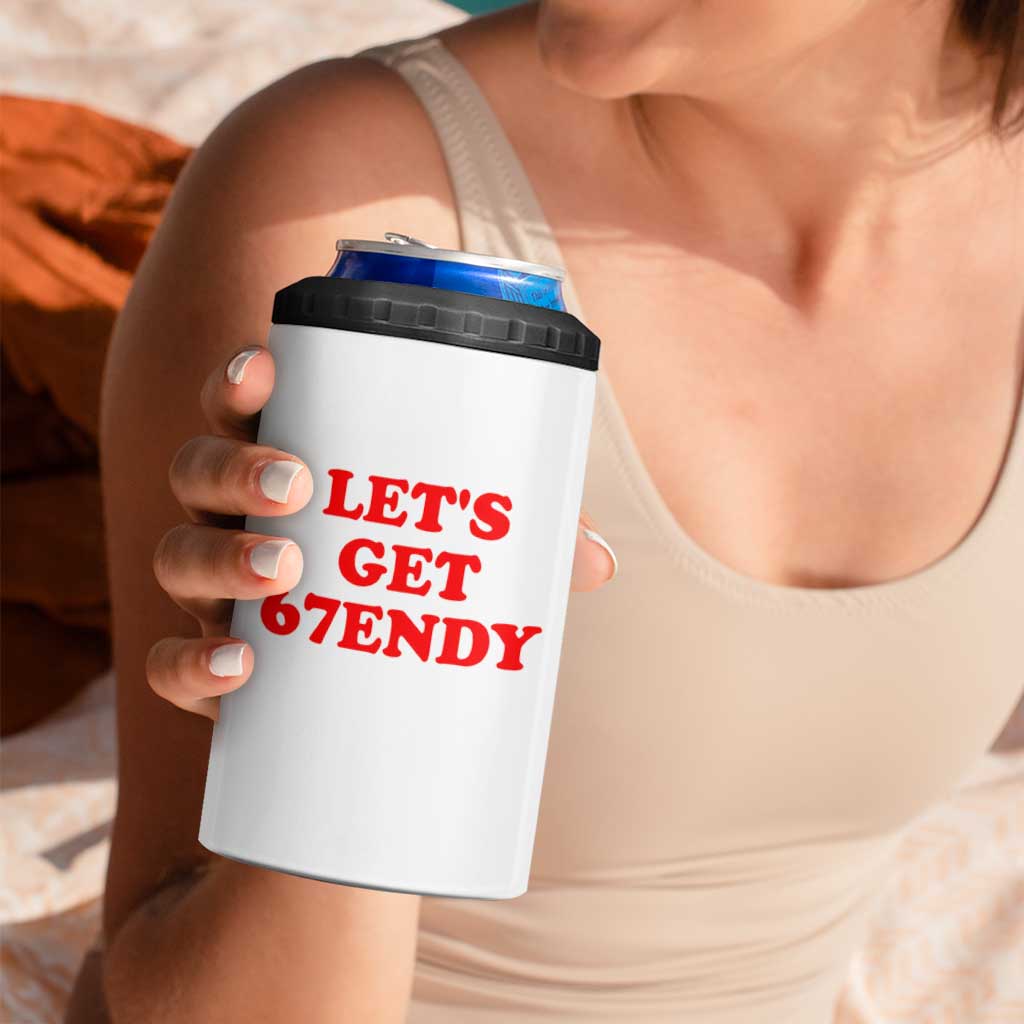 Let's Get Sendy 67 4 in 1 Can Cooler Tumbler Funny 6 7 Six Seven 6 7endy Meme - Wonder Print Shop