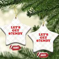 Let's Get Sendy 67 Ceramic Ornament Funny 6 7 Six Seven 6 7endy Meme - Wonder Print Shop