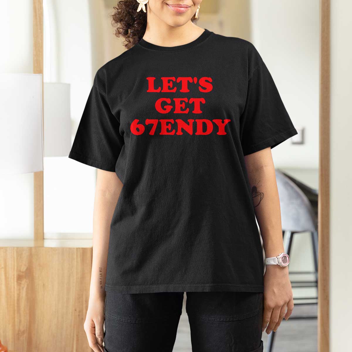Let's Get Sendy 67 T Shirt For Women Funny 6 7 Six Seven 6 7endy Meme - Wonder Print Shop