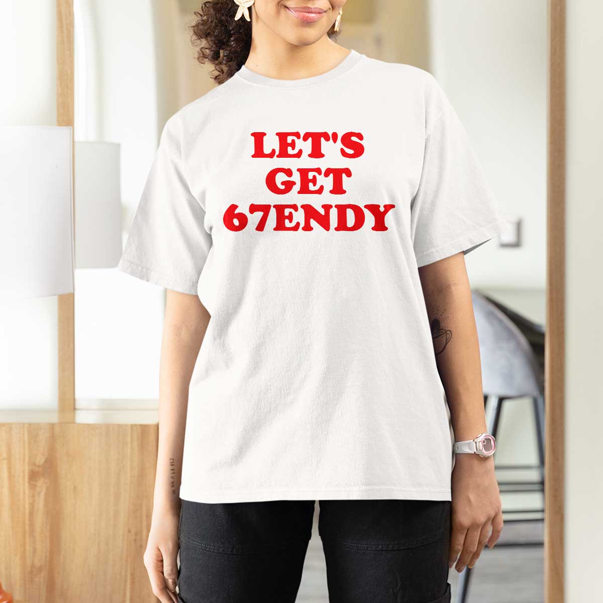 Let's Get Sendy 67 T Shirt For Women Funny 6 7 Six Seven 6 7endy Meme - Wonder Print Shop