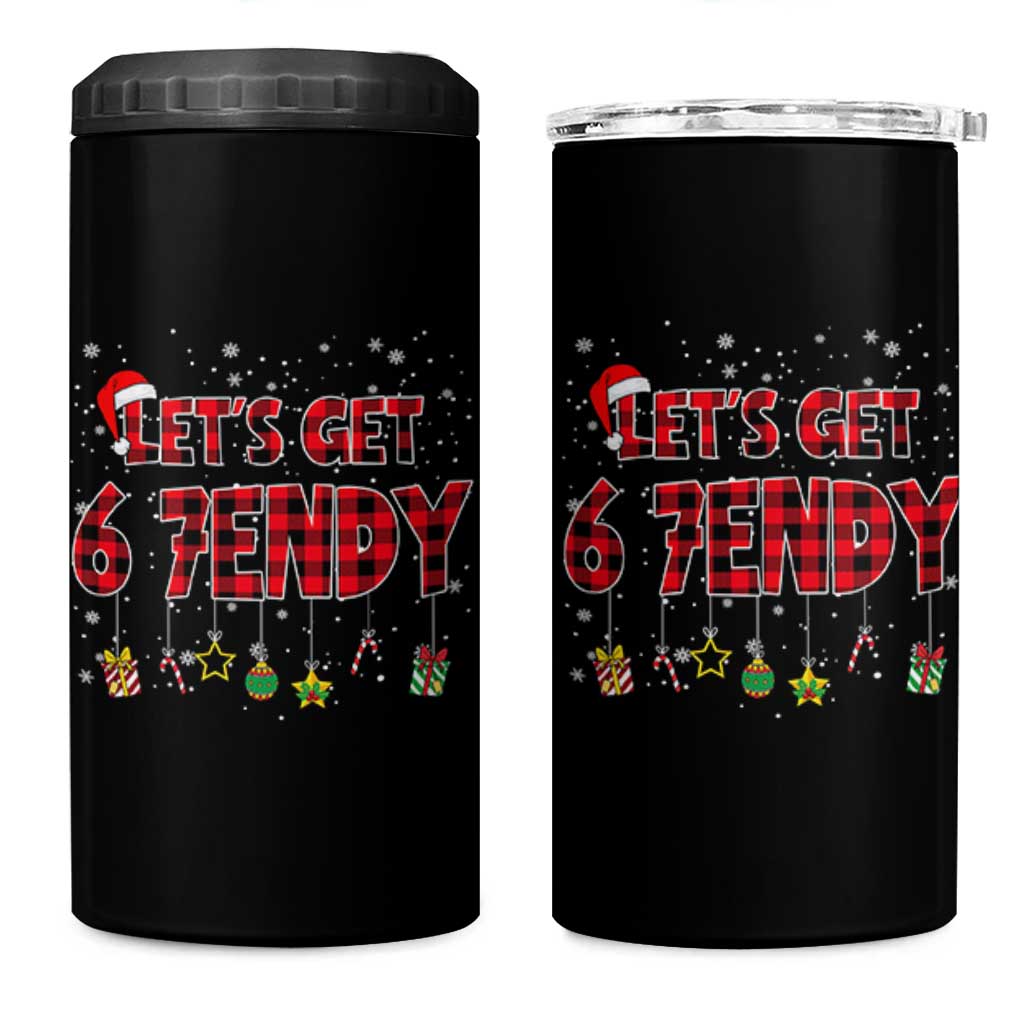 Six Seven Christmas 4 in 1 Can Cooler Tumbler Let's get Sendy 7endy Funny 67 6 7 Meme Gen Alpha Slang - Wonder Print Shop