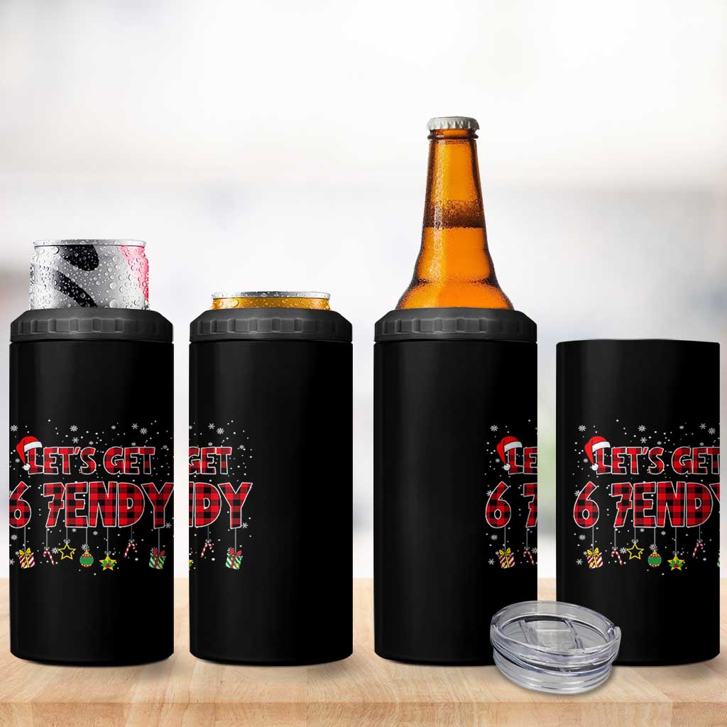 Six Seven Christmas 4 in 1 Can Cooler Tumbler Let's get Sendy 7endy Funny 67 6 7 Meme Gen Alpha Slang - Wonder Print Shop