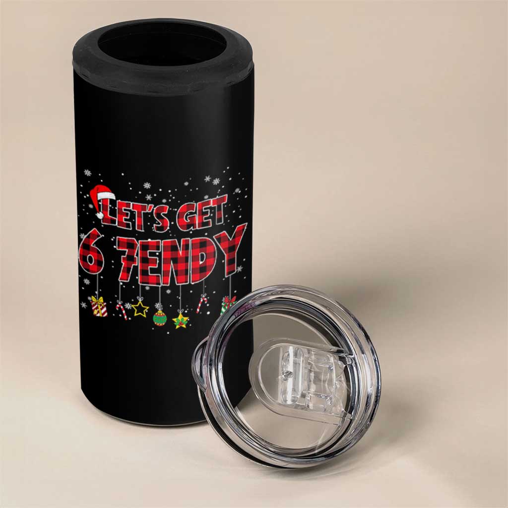 Six Seven Christmas 4 in 1 Can Cooler Tumbler Let's get Sendy 7endy Funny 67 6 7 Meme Gen Alpha Slang - Wonder Print Shop