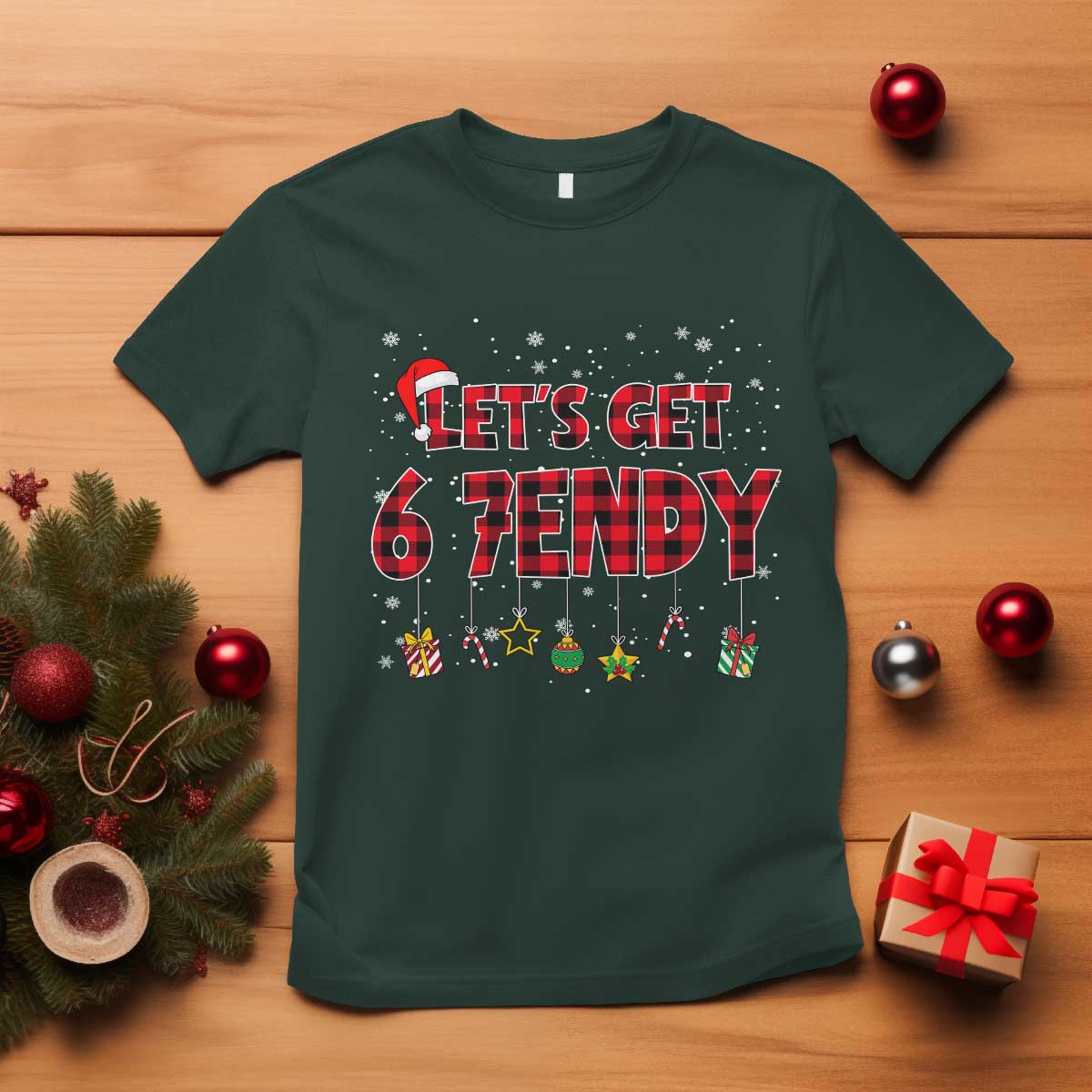 Six Seven Christmas T Shirt Let's get Sendy 7endy Funny 67 6 7 Meme Gen Alpha Slang - Wonder Print Shop