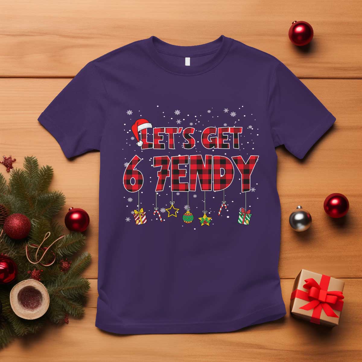Six Seven Christmas T Shirt Let's get Sendy 7endy Funny 67 6 7 Meme Gen Alpha Slang - Wonder Print Shop