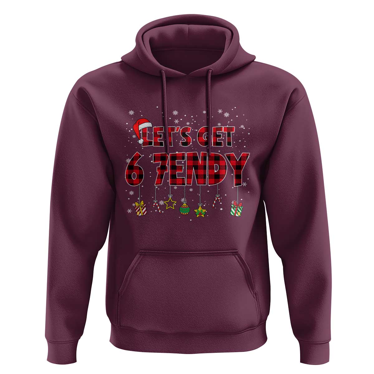 Six Seven Christmas Hoodie Let's get Sendy 7endy Funny 67 6 7 Meme Gen Alpha Slang - Wonder Print Shop