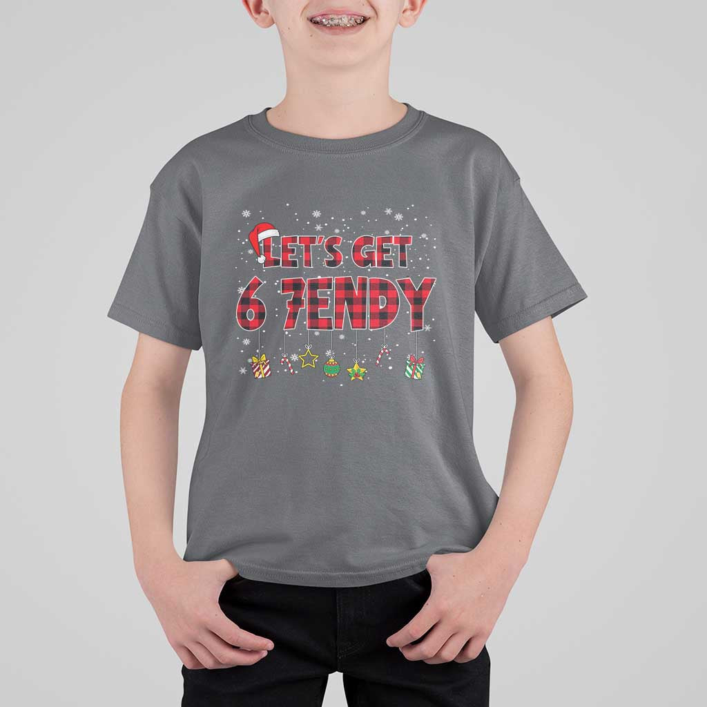 Six Seven Christmas T Shirt For Kid Let's get Sendy 7endy Funny 67 6 7 Meme Gen Alpha Slang - Wonder Print Shop