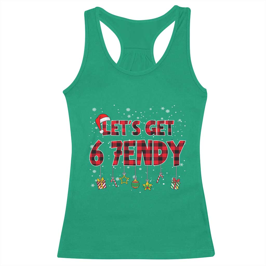 Six Seven Christmas Racerback Tank Top Let's get Sendy 7endy Funny 67 6 7 Meme Gen Alpha Slang - Wonder Print Shop