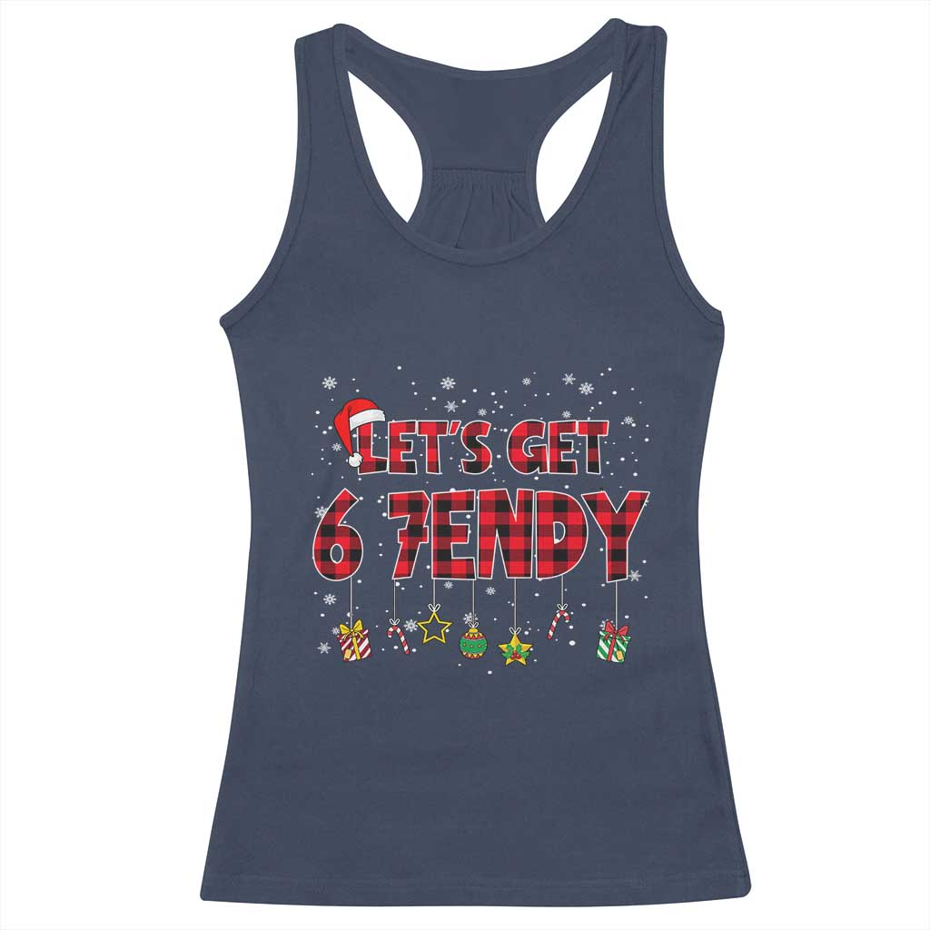 Six Seven Christmas Racerback Tank Top Let's get Sendy 7endy Funny 67 6 7 Meme Gen Alpha Slang - Wonder Print Shop