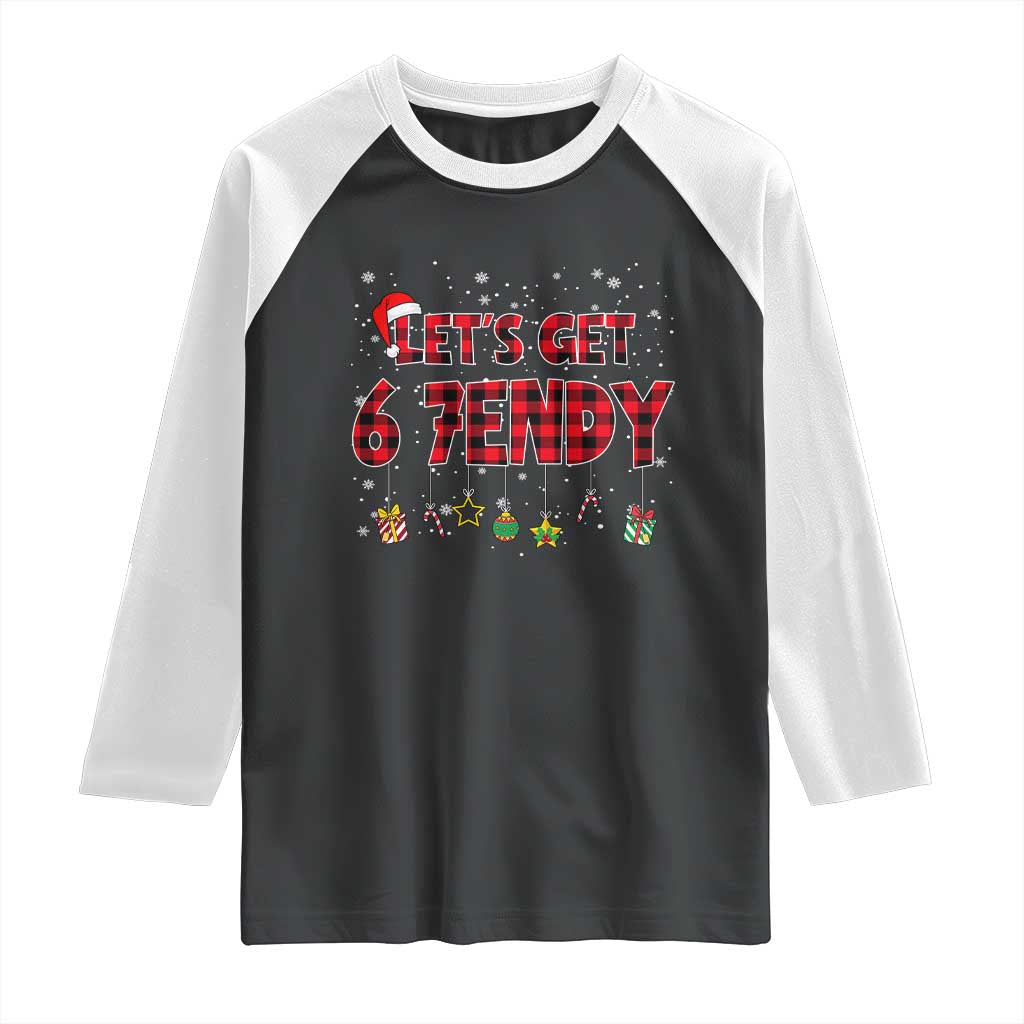 Six Seven Christmas Raglan Shirt Let's get Sendy 7endy Funny 67 6 7 Meme Gen Alpha Slang - Wonder Print Shop