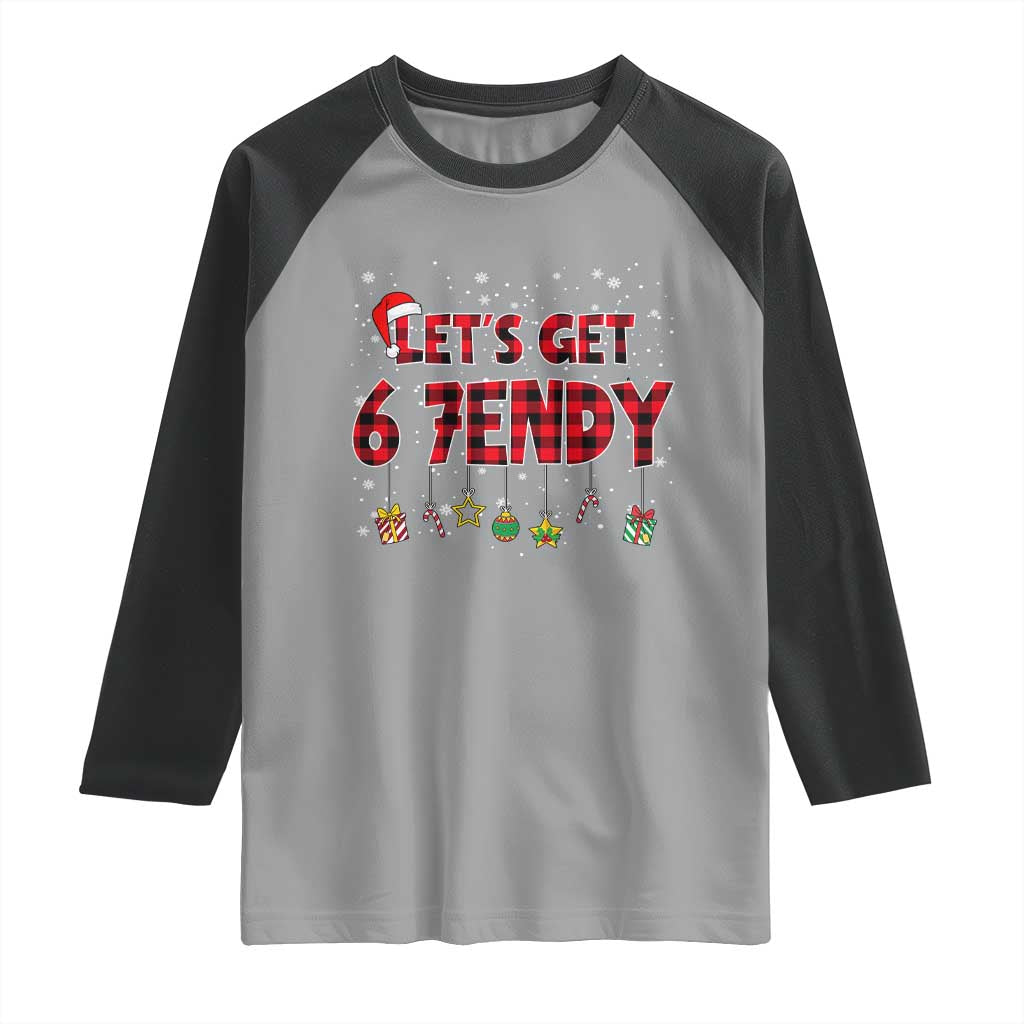 Six Seven Christmas Raglan Shirt Let's get Sendy 7endy Funny 67 6 7 Meme Gen Alpha Slang - Wonder Print Shop