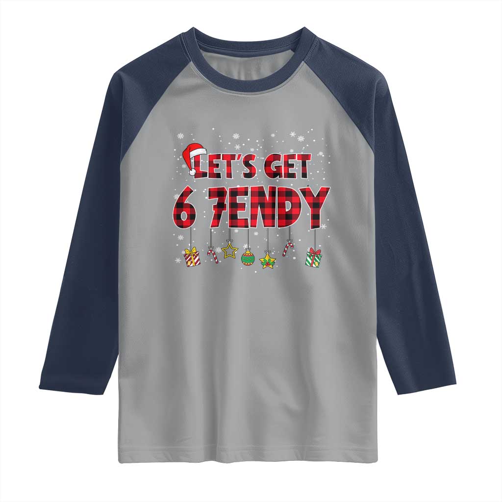 Six Seven Christmas Raglan Shirt Let's get Sendy 7endy Funny 67 6 7 Meme Gen Alpha Slang - Wonder Print Shop