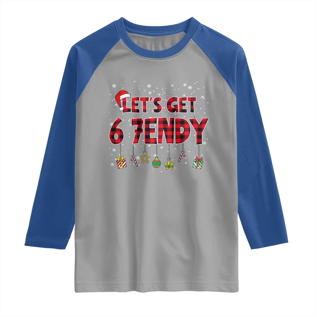 Six Seven Christmas Raglan Shirt Let's get Sendy 7endy Funny 67 6 7 Meme Gen Alpha Slang - Wonder Print Shop