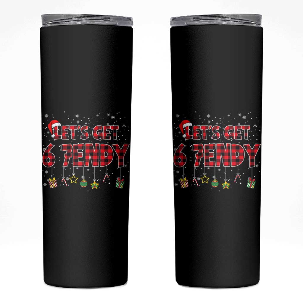 Six Seven Christmas Skinny Tumbler Let's get Sendy 7endy Funny 67 6 7 Meme Gen Alpha Slang - Wonder Print Shop
