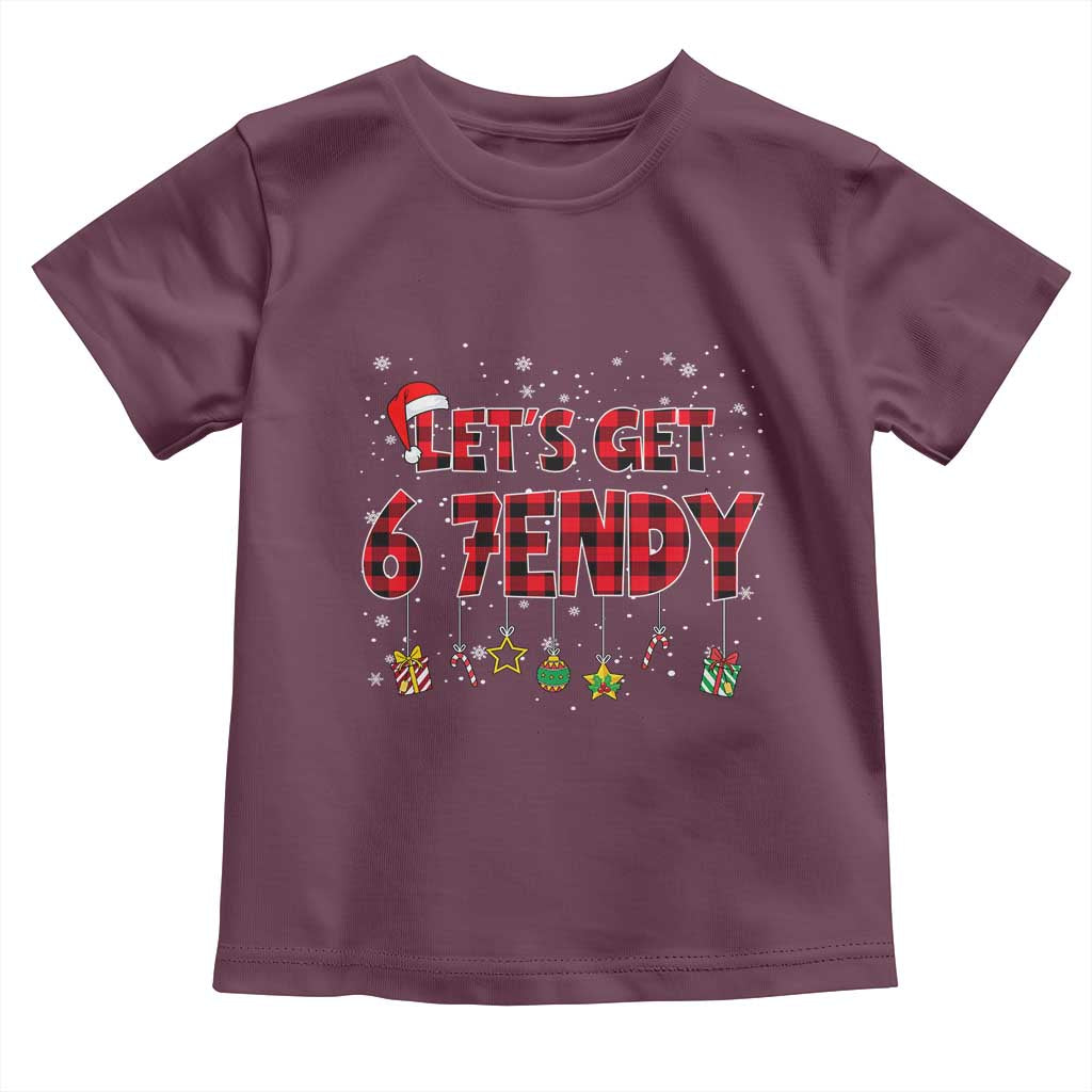 Six Seven Christmas Toddler T Shirt Let's get Sendy 7endy Funny 67 6 7 Meme Gen Alpha Slang - Wonder Print Shop