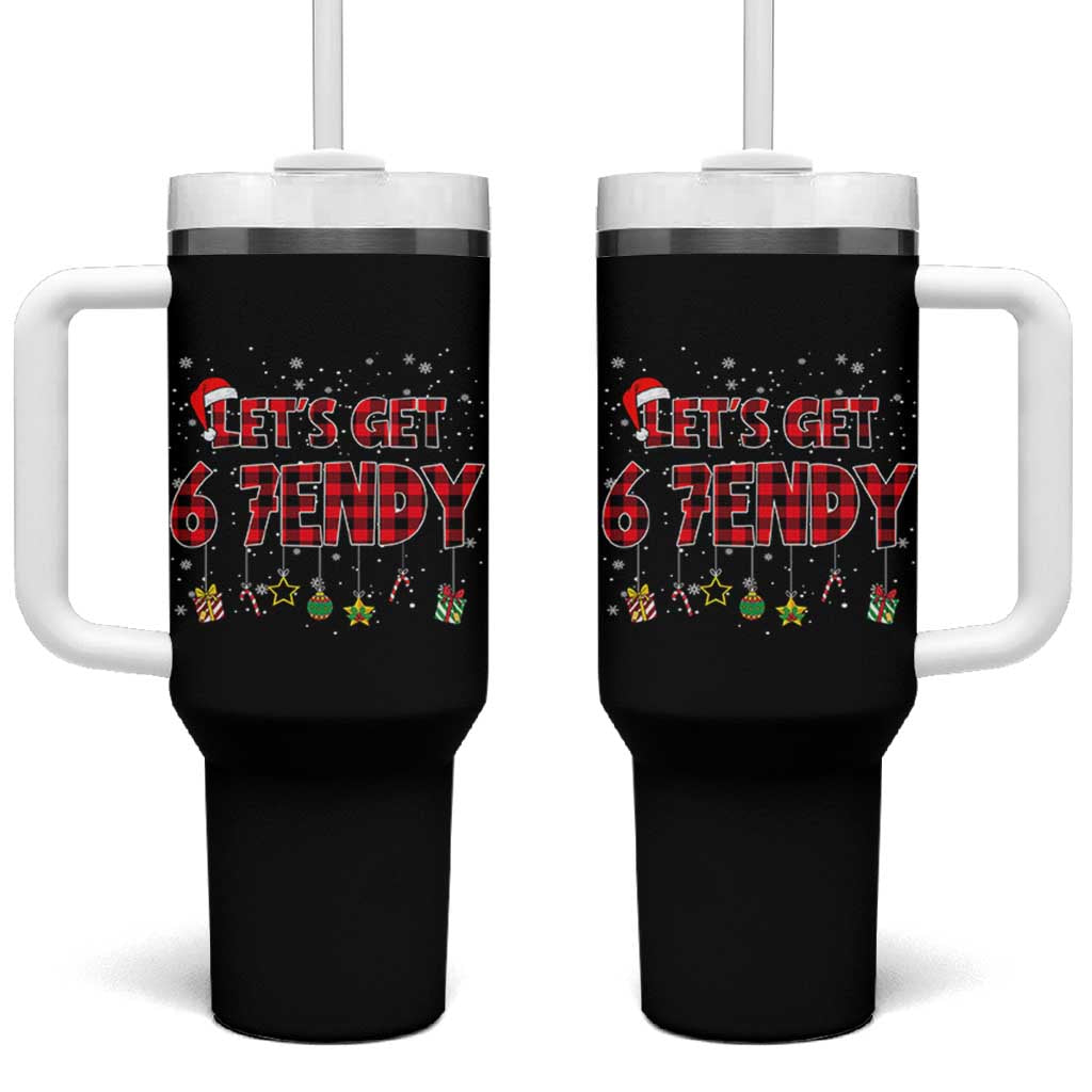 Six Seven Christmas Tumbler With Handle Let's get Sendy 7endy Funny 67 6 7 Meme Gen Alpha Slang - Wonder Print Shop