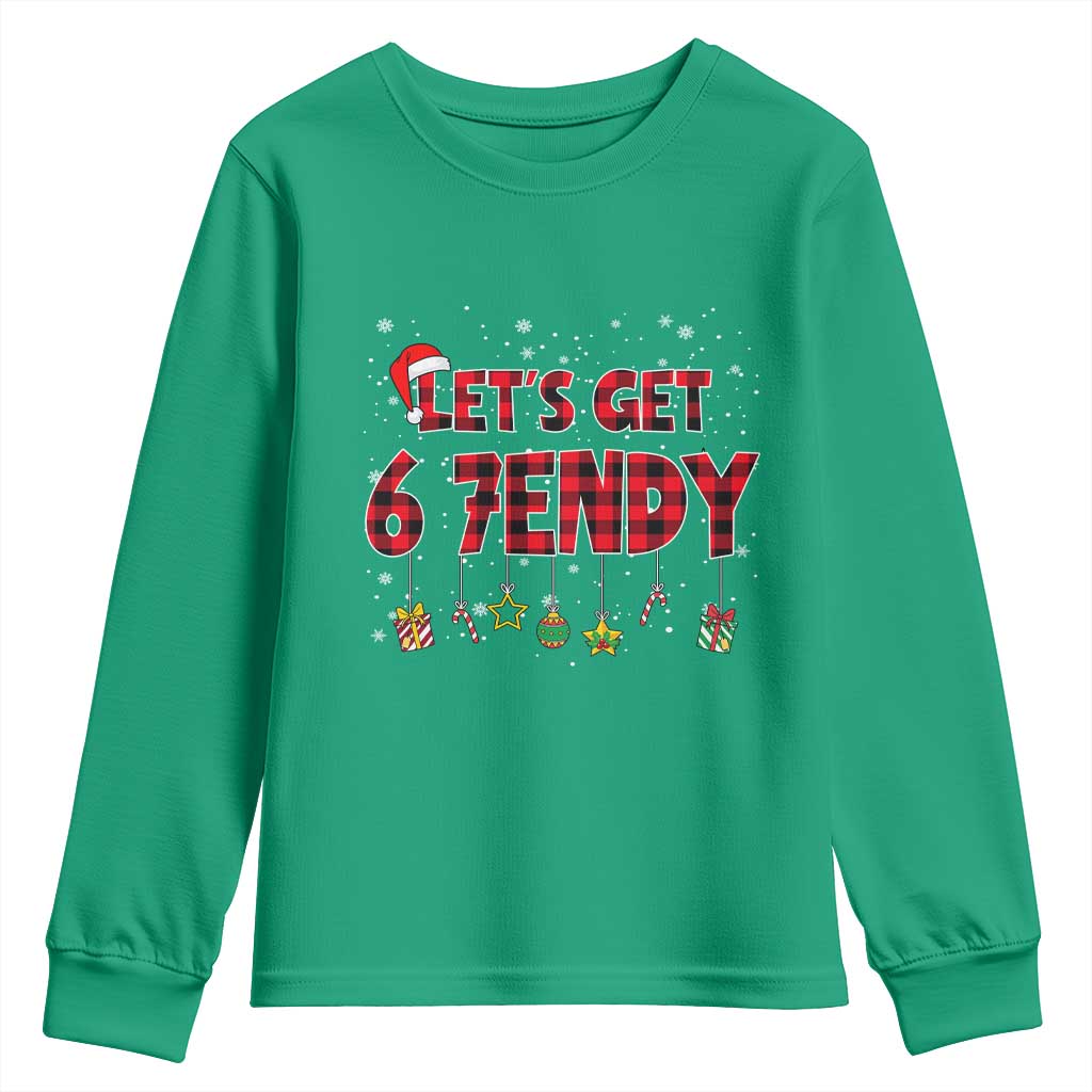 Six Seven Christmas Youth Sweatshirt Let's get Sendy 7endy Funny 67 6 7 Meme Gen Alpha Slang - Wonder Print Shop