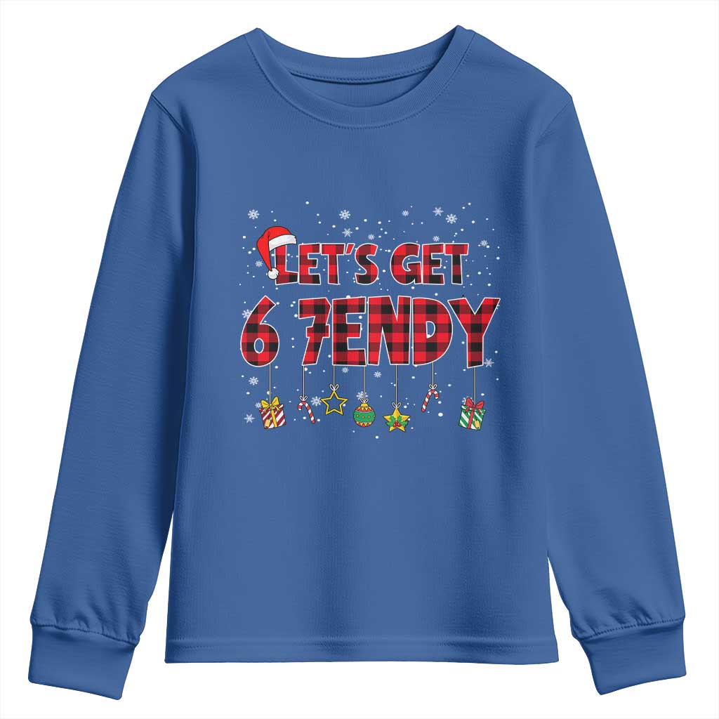 Six Seven Christmas Youth Sweatshirt Let's get Sendy 7endy Funny 67 6 7 Meme Gen Alpha Slang - Wonder Print Shop