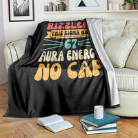 Listen Up Rizzlers This Sigma Has 67 Aura Energy Six Seven Throw Blanket - Wonder Print Shop