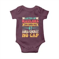 Listen Up Rizzlers This Sigma Has 67 Aura Energy Six Seven Baby Onesie - Wonder Print Shop