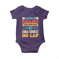 Listen Up Rizzlers This Sigma Has 67 Aura Energy Six Seven Baby Onesie - Wonder Print Shop