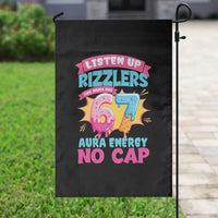 Listen Up Rizzlers This Sigma Has 67 Aura Energy Six Seven Garden Flag Baseball Drip Number 67 - Wonder Print Shop