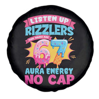 Listen Up Rizzlers This Sigma Has 67 Aura Energy Six Seven Spare Tire Cover Baseball Drip Number 67 - Wonder Print Shop