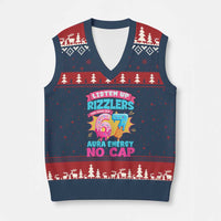 Listen Up Rizzlers This Sigma Has 67 Aura Energy Six Seven V-Neck Knit Sweater Vest Baseball Drip Number 67 - Wonder Print Shop
