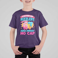 Listen Up Rizzlers This Sigma Has 67 Aura Energy Six Seven T Shirt For Kid Baseball Drip Number 67 - Wonder Print Shop